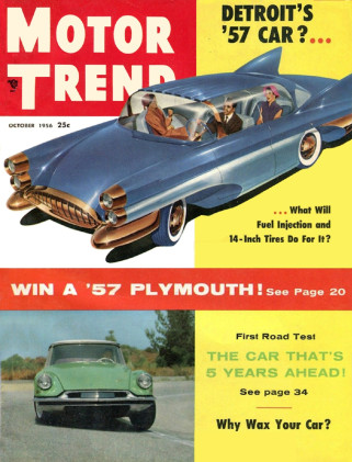 MOTOR TREND 1956 OCT - TR-3, BRISTOL, ALFA GIULIETTA,CITROEN DS-19,'25 LINCOLN*